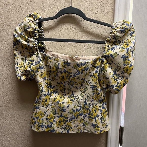 Lovers + Friends Revolve Jacquard Floral Top - Picture 4 of 5